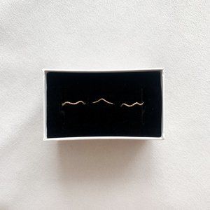 Golden Minimalist Midi Ring Set